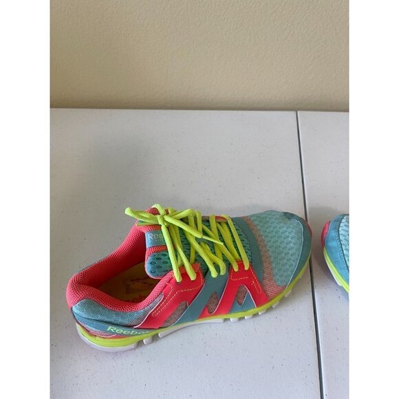 Reebok Sublite Duo Teal Pink Neon Flow Trainers Running V60454 Women's 6.5 EU 37 - Picture 15 of 16